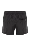 Black polyester beach shorts for men Dolce & Gabbana - brand logo. 100% polyester. zipper, drawstring. two front pockets, one back pocket. Country of manufacture: Italy. Care: specialized cleaning - photo 6