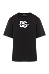 Dolce & Gabbana Men's black cotton T-shirt with logo print - brand logo. 100% cotton. Country of manufacture: Italy. Care: specialized cleaning - photo 1