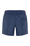 Blue polyester beach shorts for men Dolce & Gabbana - brand logo. 100% polyester. zipper, drawstring. two front pockets, one back pocket. Country of manufacture: Italy. Care: specialized cleaning - photo 6