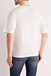 Men's white cotton T-shirt with print Dolce & Gabbana - anchor, brand logo. 100% cotton. Country of manufacture: Italy. Care: specialized cleaning - photo 4