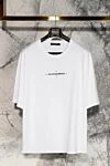 Dolce & Gabbana Cotton T-shirt for men white - brand logo. 100% cotton. Country of manufacture: Italy. Care: specialized cleaning - photo 9