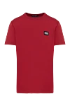 Dolce & Gabbana Men's cotton T-shirt red - brand logo. 100% cotton. Country of manufacture: Italy. Care: specialized cleaning - photo 1