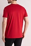 Men's cotton T-shirt red Dolce & Gabbana - brand logo. 100% cotton. Country of manufacture: Italy. Care: specialized cleaning - photo 4