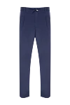 Stefano Ricci Брюки мужские синие - защипы. 73% лиоцелл, 23% хлопок, 4% эластан. кулиска, пуговица, молния. два передних кармана два задних кармана. Страна производитель: Италия. Уход: специализированная чистка - фото 1