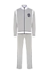 Stefano Ricci Костюм прогулянковий з бавовни та еластану сірий - контрастні вставки, логотип бренду. блискавка. 93% бавовна, 7% еластан. дві бічні кишені. Країна виробник: Італія. Догляд: спеціалізоване чищення - фото 1