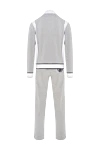 Костюм прогулянковий з бавовни та еластану сірий Stefano Ricci - контрастні вставки, логотип бренду. блискавка. 93% бавовна, 7% еластан. дві бічні кишені. Країна виробник: Італія. Догляд: спеціалізоване чищення - фото 6