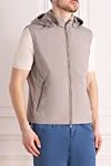 Moorer Polyester vest for men gray - 100% polyester. Closure: zipper. two front pockets. Country of manufacture: Italy. Care: specialized cleaning - photo 3