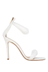 Gianvito Rossi Nappa sandals for women white - two round straps. 100% nappa. Closure: zipper. Heel height: 105 mm. Country of manufacture: Italy. Care: specialized cleaning - photo 1