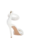 Nappa sandals for women white Gianvito Rossi - two round straps. 100% nappa. Closure: zipper. Heel height: 105 mm. Country of manufacture: Italy. Care: specialized cleaning - photo 4