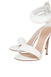 Gianvito Rossi Nappa sandals for women white - two round straps. 100% nappa. Closure: zipper. Heel height: 105 mm. Country of manufacture: Italy. Care: specialized cleaning - photo 5