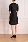 Women's dress black Dolce & Gabbana - brand logo. 64% cotton, 23% polyester, 13% silk. Closure: zipper. Country of manufacture: Italy. Care: specialized cleaning - photo 4