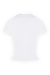 T-shirt made of cotton and elastane for women white Dolce & Gabbana - brand logo. 90% cotton, 10% elastane. Country of manufacture: Italy. Care: specialized cleaning - photo 6