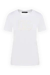 Dolce & Gabbana T-shirt for women white - logo,. 100% cotton. Country of manufacture: Italy. Care: specialized cleaning - photo 1