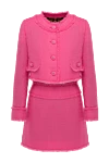 Dolce & Gabbana Women's pink wool and polyamide skirt suit - 93% wool, 7% polyamide. Closure: buttons. two side pockets. Country of manufacture: Italy. Care: specialized cleaning - photo 1