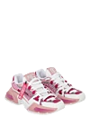 Dolce & Gabbana Sneakers for women pink - Rubber label with logo. 21% genuine leather, 50% polyester, 17% polyamide. Closure: laces. rubber. Insole: calfskin. Country of manufacture: Italy. Care: specialized cleaning - photo 3