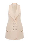 Philosophy di Lorenzo Serafini Women's dress beige - 54% polyester, 44% wool, 2% elastane. Closure: buttons. two side pockets. Country of manufacture: Italy. Care: specialized cleaning - photo 1