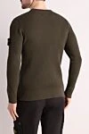 Men's long sleeve wool jumper green Stone Island - brand logo on the sleeve, rib. 100% wool. Country of manufacture: Italy. Care: specialized cleaning - photo 4