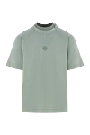 Stone Island T-shirt made of cotton for men green - brand logo. 100% cotton. Country of manufacture: Italy. Care: specialized cleaning - photo 1