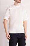 Stone Island Футболка из хлопка мужская белая - логотип бренда. 100% хлопок. Страна производитель: Италия. Уход: специализированная чистка - фото 3