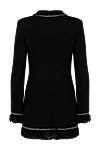 Knitted dress for women black Giuseppe Di Morabito - contrast edging. 83% polyester, 15% acrylic, 2% other fibers. Closure: buttons. four side pockets. Country of manufacture: Italy. Care: specialized cleaning - photo 6