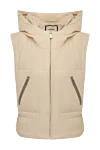 Max&Moi Polyester vest for women beige - hood. 100% polyester. Closure: zipper. two side pockets. Country of manufacture: Italy. Care: specialized cleaning - photo 1