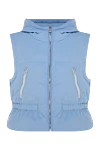 Max&Moi Polyester vest for women blue - hood. 100% polyester. Closure: zipper. two side pockets. Country of manufacture: Italy. Care: specialized cleaning - photo 1