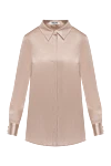 Max&Moi Silk and elastane shirt for women beige - 95% silk, 5% elastane. Closure: buttons. Country of manufacture: Italy. Care: specialized cleaning - photo 1