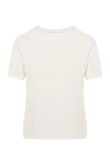 T-shirt made of viscose and elastane for women white Panicale - stripes on the shoulders. 96% viscose, 4% elastane. Country of manufacture: Italy. Care: specialized cleaning - photo 6