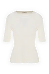 Panicale Silk and cotton jumper for women white - 55% silk, 45% cotton. Country of manufacture: Italy. Care: specialized cleaning - photo 1