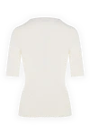 Silk and cotton jumper for women white Panicale - 55% silk, 45% cotton. Country of manufacture: Italy. Care: specialized cleaning - photo 6