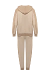 Walking suit for women beige Panicale - hood. 70% cotton, 16% viscose, 14% polyester. zipper, drawstring. two side pockets. Country of manufacture: Italy. Care: specialized cleaning - photo 6