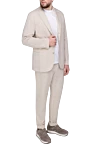 Walking suit for men beige Eleventy - 82% cotton, 15% polyamide, 3% elastane. Closure: buttons. two side pockets. Country of manufacture: Italy. Care: specialized cleaning - photo 2