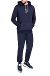 Men's walking suit made of cotton and polyamide blue Eleventy - hood. 98% cotton, 2% polyamide. Closure: drawstring. two side pockets. Country of manufacture: Italy. Care: specialized cleaning - photo 2