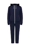 Eleventy Men's walking suit made of cotton and polyamide blue - hood. 98% cotton, 2% polyamide. zipper, drawstring. two side pockets. Country of manufacture: Italy. Care: specialized cleaning - photo 1