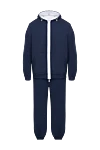 Eleventy Men's walking suit made of polyurethane and cotton blue - hood. 89% polyurethane, 11% cotton. Closure: zipper. two side pockets. Country of manufacture: Italy. Care: specialized cleaning - photo 1