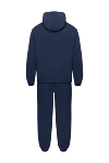 Eleventy Men's walking suit made of polyurethane and cotton blue - hood. 89% polyurethane, 11% cotton. Closure: zipper. two side pockets. Country of manufacture: Italy. Care: specialized cleaning - photo 7