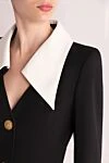 Balmain Платье из шерсти женское черное - контрастный воротник. Cостав: 100% шерсть. пуговицы. два передних кармана. Страна производитель: Франция. Уход: специализированная чистка - фото 5