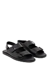 Doucal`s Flip flops made of genuine leather black for men - 100% genuine leather. Country of manufacture: Italy. Care: specialized cleaning - photo 3