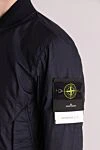 Stone Island Куртка з поліаміду синя чоловіча - логотип бренду. 100% поліамід. блискавка. дві передні кишені. Країна виробник: Італія. Догляд: спеціалізоване чищення - фото 5