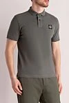 Stone Island Cotton polo men's green - Composition: 100% cotton. Closure: buttons. Country of manufacture: Italy. Care: specialized cleaning - photo 3