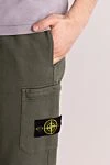 Stone Island Штани з бавовни чоловічі зелені - логотип бренду. куліска. 100% бавовна. дві передні кишені, одна бічна кишеня. Країна виробник: Італія. Догляд: спеціалізоване чищення - фото 5