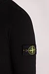 Stone Island Long sleeve cotton jumper for men black - brand logo on the sleeve. 100% cotton. Country of manufacture: Italy. Care: specialized cleaning - photo 5