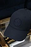 Кепка из хлопка мужская черная Stone Island - логотип бренда. 100% хлопок. Страна производитель: Италия. Уход: специализированная чистка - фото 6