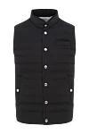 Brunello Cucinelli Чорний стьобаний жилет з коміром стійкою на кнопках - 83% поліестер, 17% еластан. блискавка. дві передні кишені. Країна виробник: Італія. Догляд: спеціалізоване чищення - фото 1