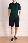 Lyocell and cotton shorts for men blue Brunello Cucinelli - Closure: drawstring, zipper. 54% lyocell, 46% cotton. two front pockets, two back pockets. Country of manufacture: Italy. Care: specialized cleaning - photo 2