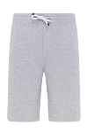 Brunello Cucinelli Men's cotton and polyamide shorts in gray - melange. Closure: drawstring, zipper. 93% cotton, 7% polyamide. two front pockets, two back pockets. Country of manufacture: Italy. Care: specialized cleaning - photo 1
