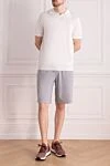 Men's cotton and polyamide shorts in gray Brunello Cucinelli - melange. Closure: drawstring, zipper. 93% cotton, 7% polyamide. two front pockets, two back pockets. Country of manufacture: Italy. Care: specialized cleaning - photo 2