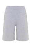 Brunello Cucinelli Men's cotton and polyamide shorts in gray - melange. Closure: drawstring, zipper. 93% cotton, 7% polyamide. two front pockets, two back pockets. Country of manufacture: Italy. Care: specialized cleaning - photo 5