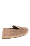 Beige suede loafers for men Brunello Cucinelli - woven sole. 100% suede. Country of manufacture: Italy. Care: specialized cleaning - photo 4
