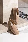 Beige suede loafers for men Brunello Cucinelli - woven sole. 100% suede. Country of manufacture: Italy. Care: specialized cleaning - photo 6